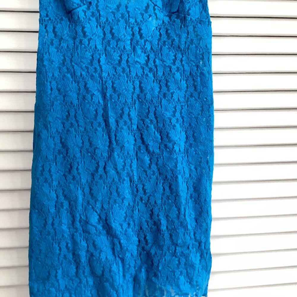 August Moon Intimates Lace Slip Dress Babydoll blue Size M Y2K fairy - Picture 8 of 15